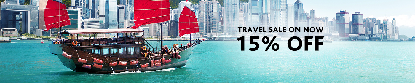 Travel Sale is on now! ENJOY 15% off*